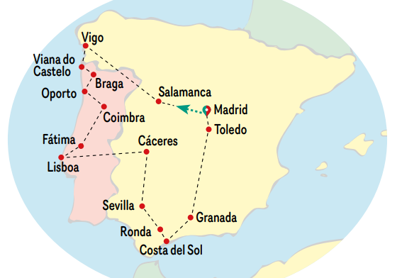 Mapa del viaje